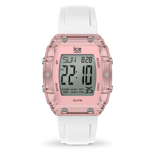 Ice Watch® Digital 'Ice Digit Boliday - White - Clear Pink' Damen Uhr (Small) 024566