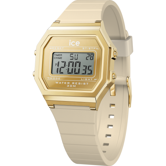 Ice Watch® Digital 'Ice Digit Retro - Metal Gold Mirror - Almond Skin' Damen Uhr (Small) 022732