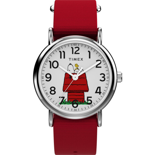 Timex® Analogue 'Peanuts Weekender Snoopy Dog House' Unisex's Watch TW2Y31200