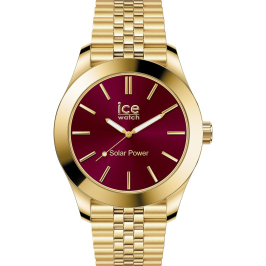 Ice Watch® Analog 'Ice Steel - Gold Burgundy' Damen Uhr (Small) 023793