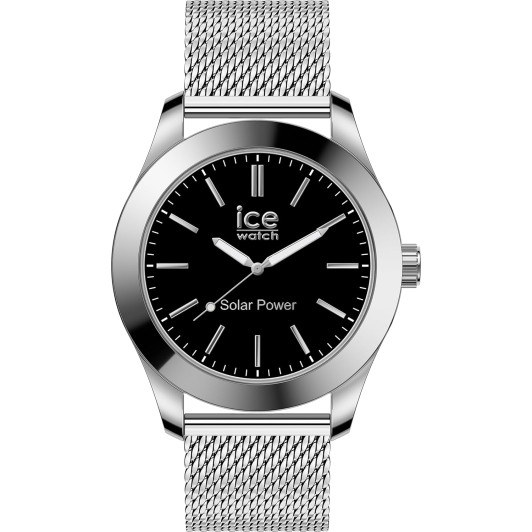 Ice Watch® Analog 'Ice Steel - Silver Black - Milanese' Herren Uhr (Medium) 023795