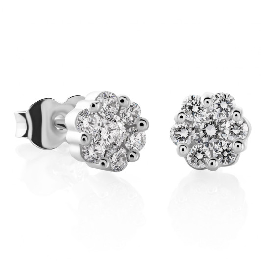 Orphelia® &#039;Norvina&#039; Femmes Or blanc 18C Puce d&#039;oreille - Argent OD-5327