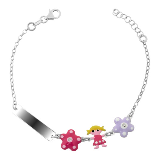 Orphelia® &#039;Dahlia&#039; Enfant Argent Bracelet - Argent ZA-7147