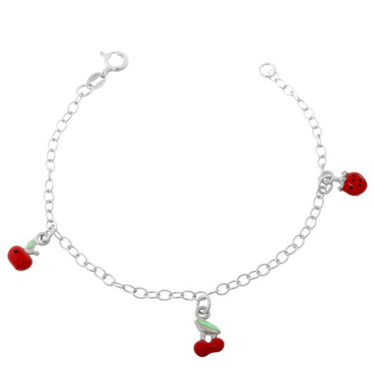 Orphelia® &#039;Apple&#039; Enfant Argent Bracelet - Argent ZA-7149