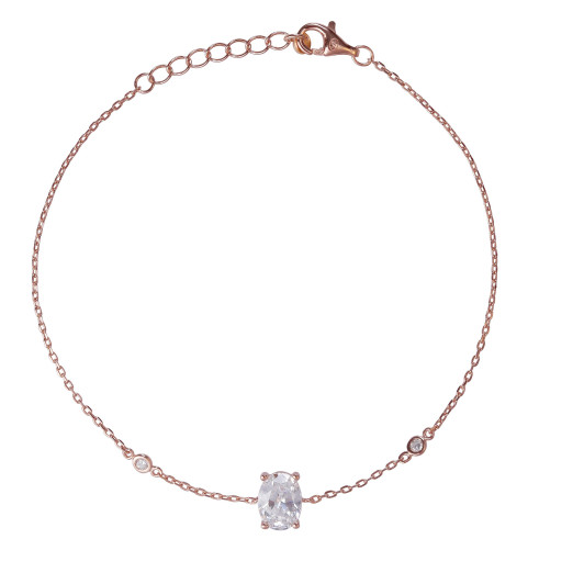 Orphelia® 'Elodie' Dames Zilver 925 925 Armband (sieraad) - Rosékleurig ZA-7419