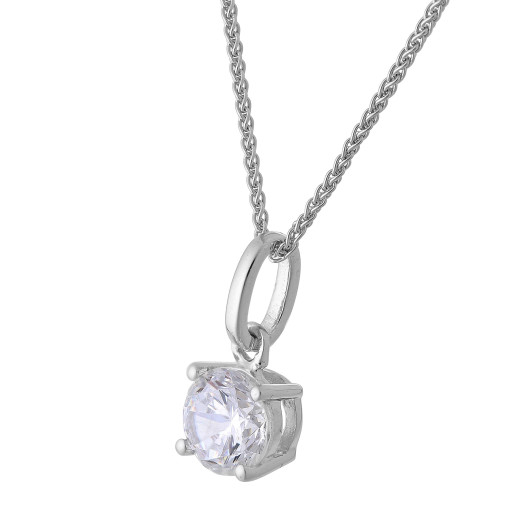 Orphelia® Damen Sterling Silber Halskette mit Anhänger - Silber ZH-7010