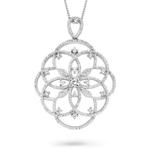 Orphelia® Damen Sterling Silber Halskette mit Anhänger - Silber ZH-7213