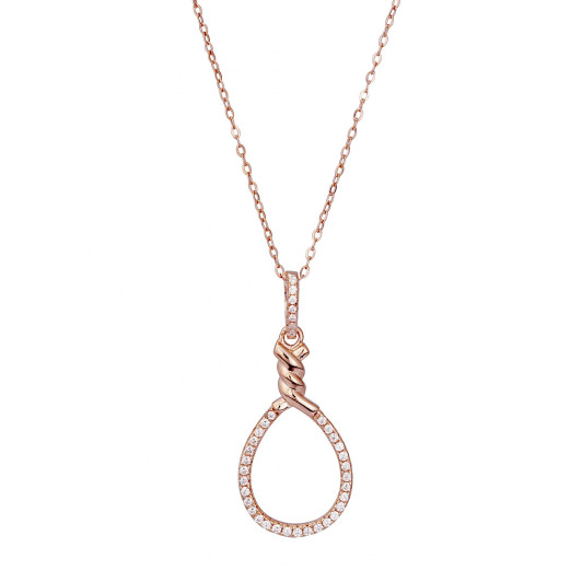 Orphelia® 'Aava' Damen Sterling Silber Halskette mit Anhänger - Rosé ZH-7421