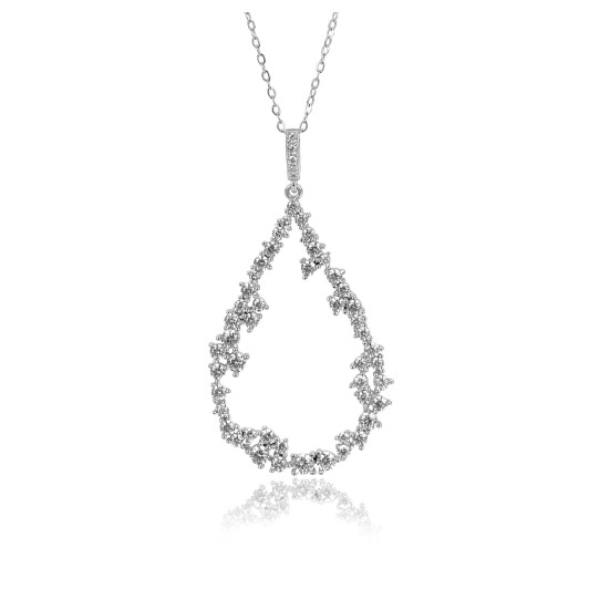Orphelia® Damen Sterling Silber Halskette mit Anhänger - Silber ZH-7424