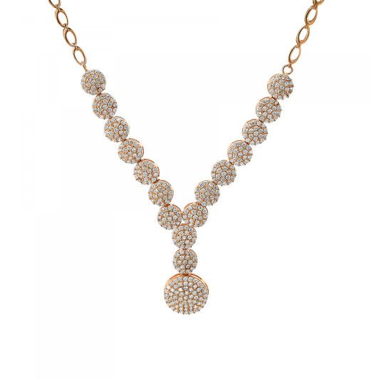 Orphelia® Damen Sterling Silber Halsband - Rosé ZK-7000