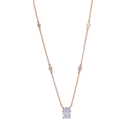 Orphelia® 'Elodie' Dames Zilver 925 925 Collier - Rosékleurig ZK-7419