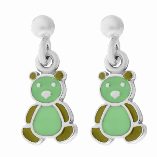 Orphelia® &#039;Bear&#039; Kind Zilver 925 925 Oorhangers - Zilverkleurig ZO-7140/GR
