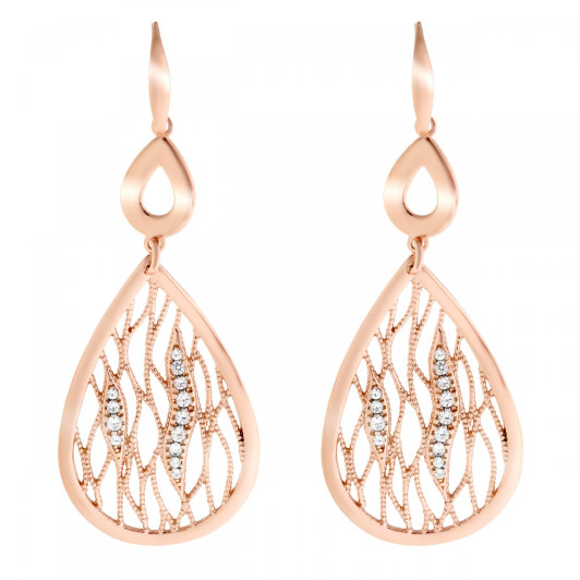 Orphelia® 'Linda' Damen Sterling Silber Ohrhänger - Rosé ZO-7188/RG