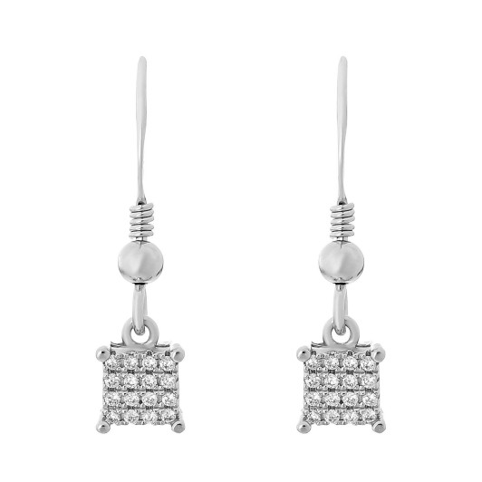 Orphelia® 'Claudia' Dames Zilver 925 925 Oorhangers - Zilverkleurig ZO-7344