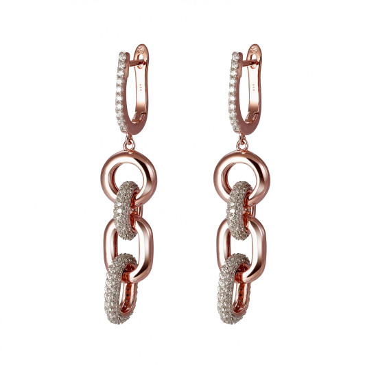 Orphelia® 'Berlina' Damen Sterling Silber Ohrhänger - Rosé ZO-7416