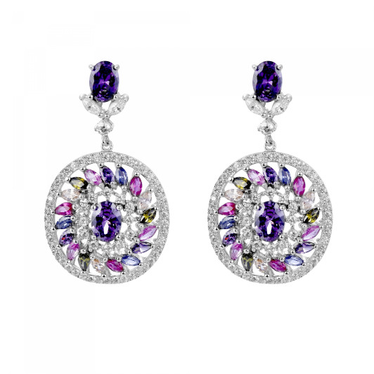 Orphelia® 'Enya' Damen Sterling Silber Ohrhänger - Silber ZO-7428