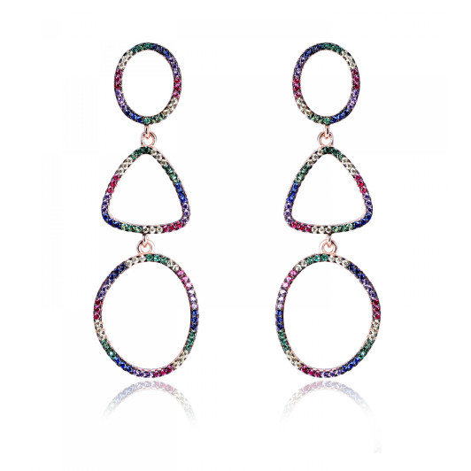 Orphelia® 'Aura' Damen Sterling Silber Ohrhänger - Rosé ZO-7461