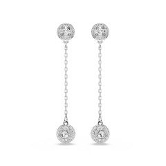Swarovski® 'Una angelic' Dames Metaal Oorhangers - Zilverkleurig 5732273
