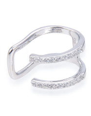 Gena.paris® 'Double' Dames Zilver 925 925 Oormanchet - Zilverkleurig GBO883-W