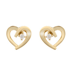 Orphelia® 'Mera' Women's Sterling Silver Stud Earrings - Gold ZO-7370 G
