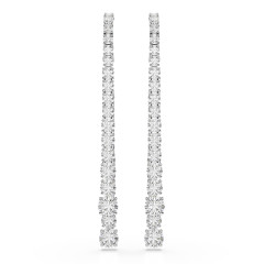 Swarovski® 'Matrix tennis' Dames Metaal Oorhangers - Zilverkleurig 5709257