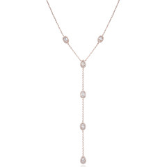 Gena.paris® 'Gabriella' Women's Sterling Silver Necklace - Rose GC1580-R