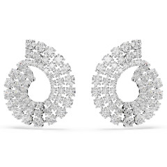 Swarovski® 'Matrix tennis' Dames Metaal Creolen - Zilverkleurig 5705834