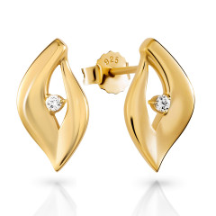 Orphelia® 'Milan' Women's Sterling Silver Stud Earrings - Gold ZO-7519/G