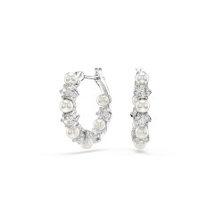 Swarovski® 'Matrix pearl' Dames Metaal Oorhangers - Zilverkleurig 5709256
