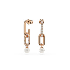Swarovski® 'Constella' Women's Gold Plated Metal Drop Earrings - Rose 5728585