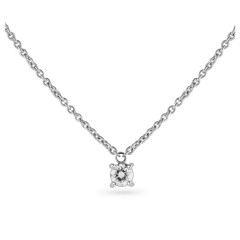 Orphelia® 'Karlien' Women's Whitegold 18C Chain with Pendant - Silver HD-4179