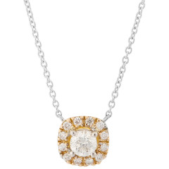 Orphelia® 'Gilda' Women's Two-Tone 18C Chain with Pendant - Silver/Gold KD-2028/1