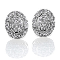 Orphelia® 'Kamilla' Damen Weißgold 18K Ohrstecker - Silber OD-5320