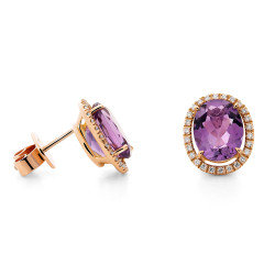 Orphelia® 'Alberta' Damen Rosagold 18K Ohrstecker - Rosé OD-5338