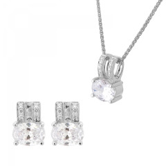 Orphelia® 'Alena' Femmes Argent Set: Collier-Pendentif + Boucles d'oreilles - Argent SET-7122