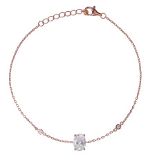 Orphelia® 'Elodie' Women's Sterling Silver Bracelet - Rose ZA-7419