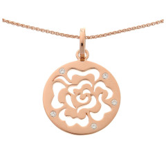 Orphelia® 'Fiore' Dames Zilver 925 925 Collier - Rosékleurig ZH-7079/1