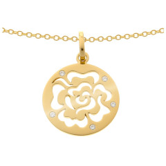Orphelia® 'Fiore' Dames Zilver 925 925 Collier - Goudkleurig ZH-7079/2