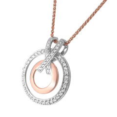 Orphelia® 'Azalea' Dames Zilver 925 925 Collier - Zilver/Rosé ZH-7095/1