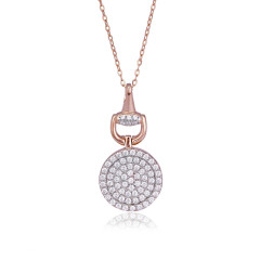 Orphelia® 'Alisia' Women's Sterling Silver Chain with Pendant - Rose ZH-7420
