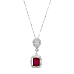 Orphelia® 'Enora' Damen Sterling Silber Halskette mit Anhänger - Silber ZH-7426/RU