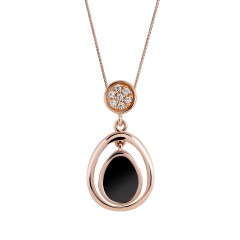 Orphelia® 'Alda' Women's Sterling Silver Chain with Pendant - Rose ZH-7470