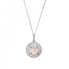 Orphelia® 'Rivera' Women's Sterling Silver Chain with Pendant - Silver ZH-7481/PC