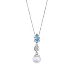 Orphelia® 'Lylou' Women's Sterling Silver Chain with Pendant - Silver ZH-7498