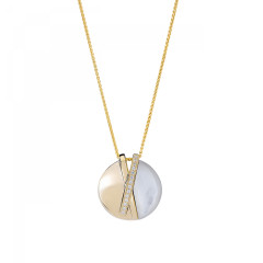 Orphelia® 'Moragene' Women's Sterling Silver Chain with Pendant - Gold ZH-7506/G