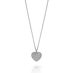 Orphelia® 'Elite' Women's Sterling Silver Chain with Pendant - Silver ZH-7566