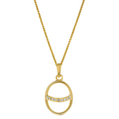 Orphelia® 'Amaliada' Dames Zilver 925 925 Hanger met Ketting - Goudkleurig ZH-7572
