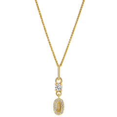 Orphelia® 'Lily' Dames Zilver 925 925 Hanger met Ketting - Goudkleurig ZH-7582/G