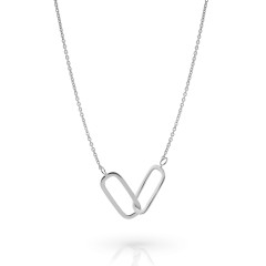 Orphelia® 'Rose' Women's Sterling Silver Necklace - Silver ZK-7561