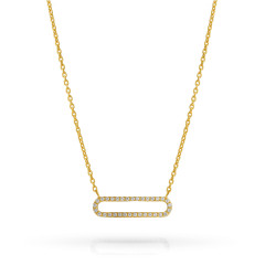 Orphelia® 'Charm' Women's Sterling Silver Necklace - Gold ZK-7563/G